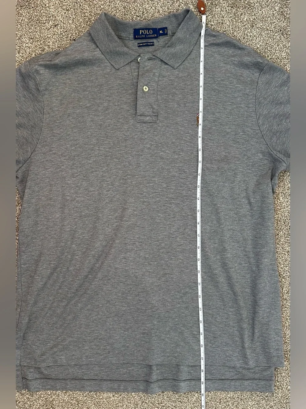Polo Ralph Lauren Polo Shirt Men’s XL Heather Gray Classic Fit Pima Soft Cotton